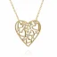 Zlatý náhrdelník se srdcem a zirkony NA139