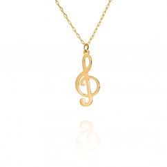 Zlatý náhrdelník houslový klíč