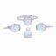 Set zlatých šperků s bílými opály OP036
