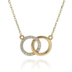 Zlatý náhrdelník s propletenými kroužky