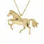 Zlatý náhrdelník s přívěskem koně NA140