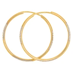 Dvoubarevné zlaté kruhy průměr 28 mm NK394 Dvoubarevné zlaté kruhy průměr 28 mm NK394