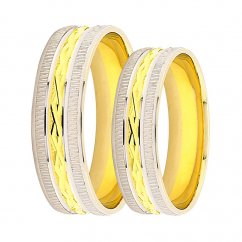 Zlaté snubní prsteny F1356-WYW
