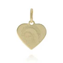 Přívěsek zlatá madonka srdce PM299