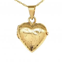 Zlatý medailon ve tvaru srdce