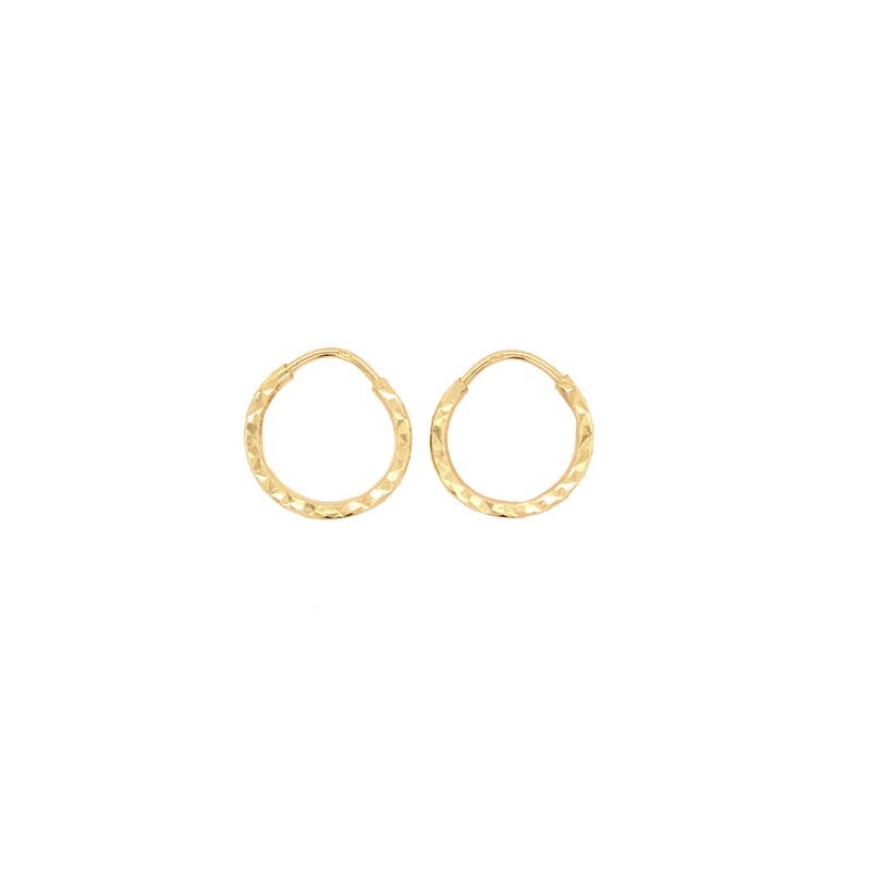 Zlaté gravírované kruhy  Ø 13 mm