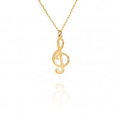 Zlatý náhrdelník houslový klíč