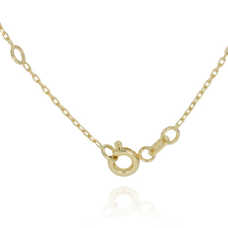 Elegantní zlatý náhrdelník se spojenými kroužky