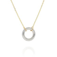 Moderní zlatý náhrdelník NA116