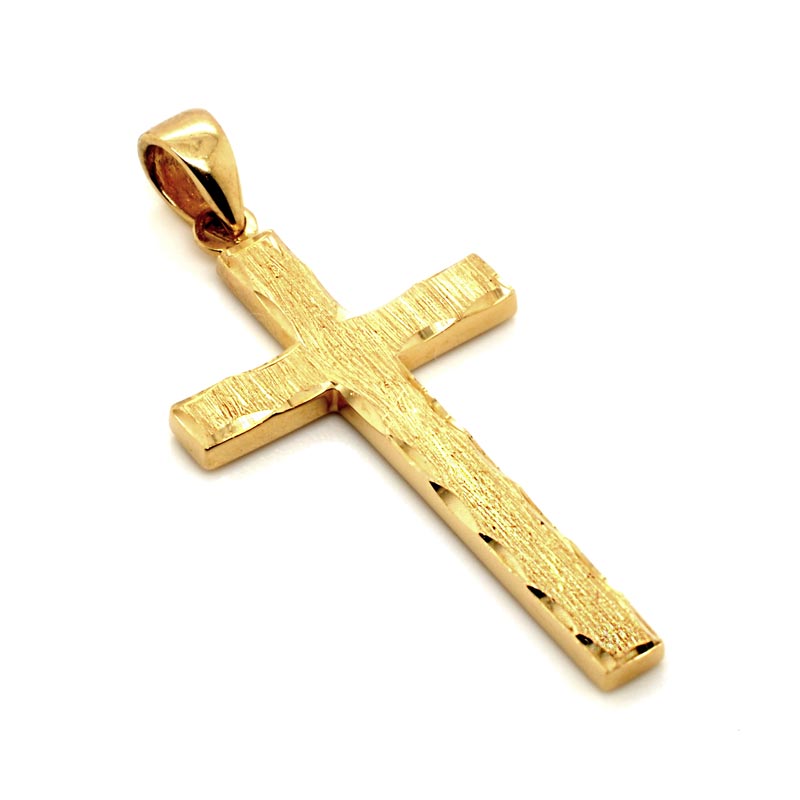 Zlatý matovaný křížek