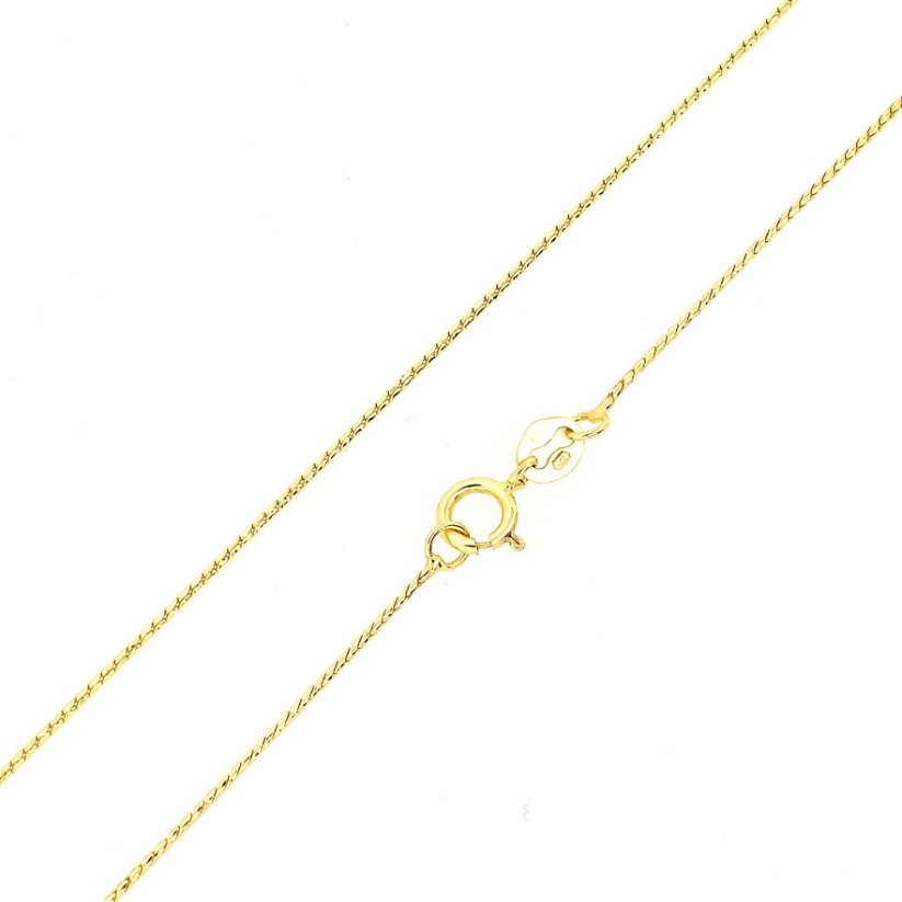 Lesklý zlatý řetízek Lanko RE097