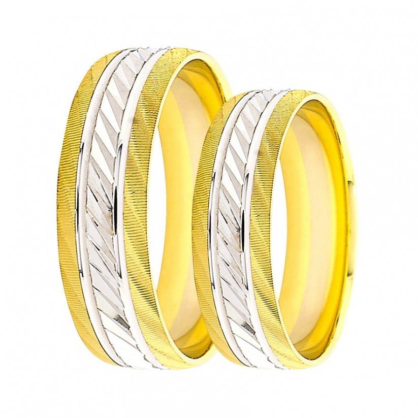 Zlaté snubní prsteny F1372-YWY