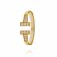 Elegantní dámský prsten ze žlutého zlata DP166