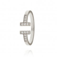 Elegantní dámský prsten z bílého zlata DP167