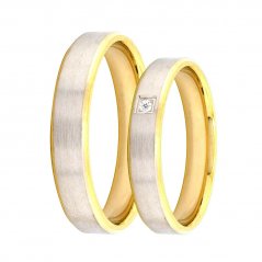 Zlaté snubní prsteny D1441-YWY-CZ