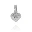 Zlatý přívěsek srdce z bílého zlata s gravírováním PS346