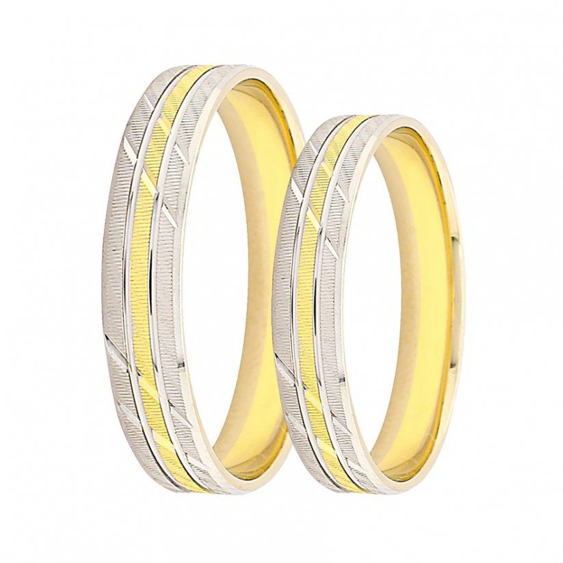 Zlaté snubní prsteny F1717-WYW