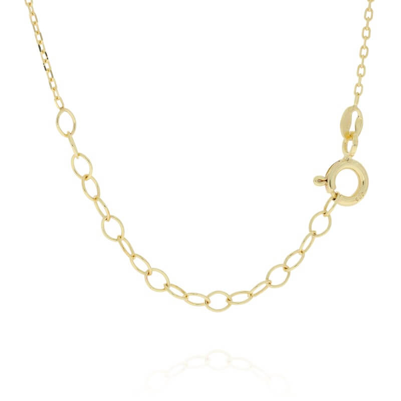 Moderní náhrdelník se zlatým kroužkem