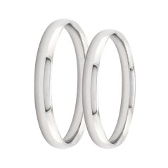 Zlaté snubní prsteny F3-3mm-W