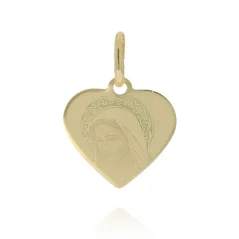 Přívěsek zlatá madonka srdce PM299