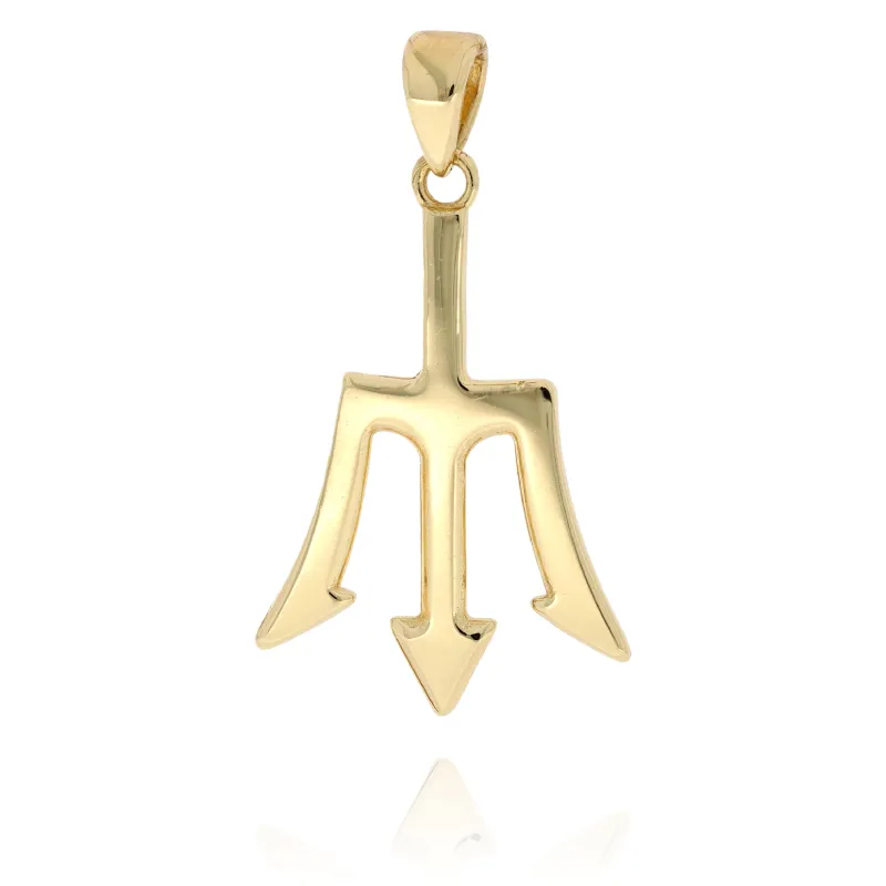 Zlatý přívěsek trojzubec PO348