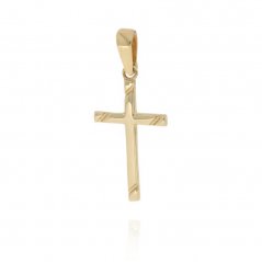 Křížek ze žlutého zlata se zdobením PK339