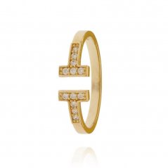 Elegantní dámský prsten ze žlutého zlata DP166