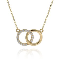 Zlatý náhrdelník s propletenými kroužky