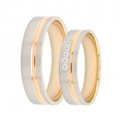 Zlaté snubní prsteny C1182-WRW-CZ