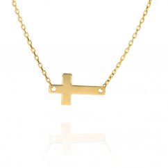 Zlatý náhrdelník s křížkem ze žlutého zlata NA084