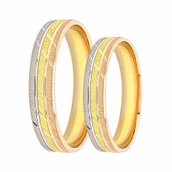 Zlaté snubní prsteny F1717-WYR