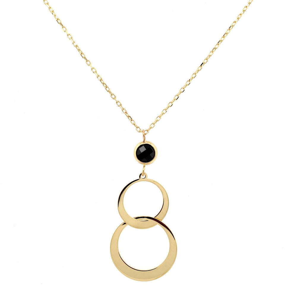 Zlatý náhrdelník s černým kamenem